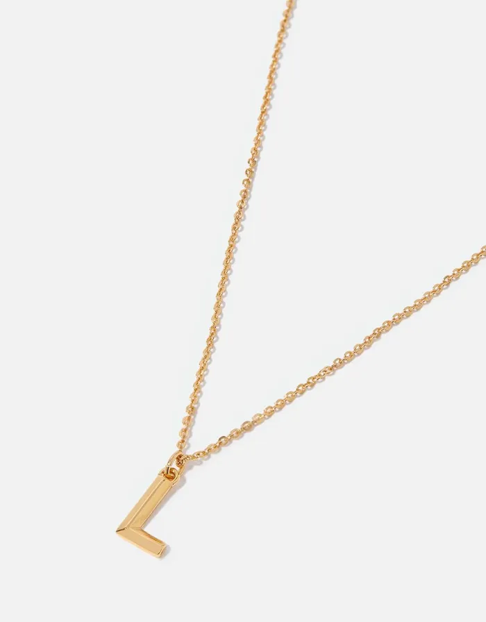 Accessorize GoldPlated Initial Pendant Necklace Gold Gold Women Necklaces