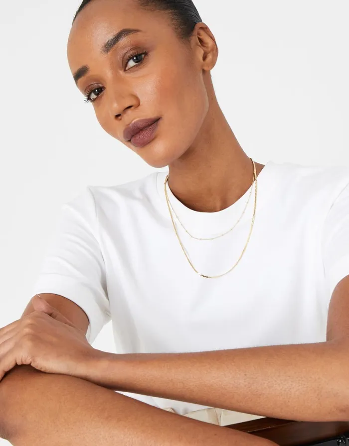 Accessorize GoldPlated Layered Chain Necklace Women Necklaces
