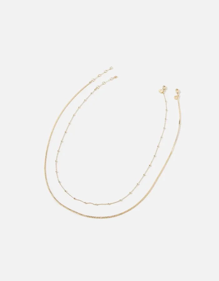 Accessorize GoldPlated Layered Chain Necklace Women Necklaces