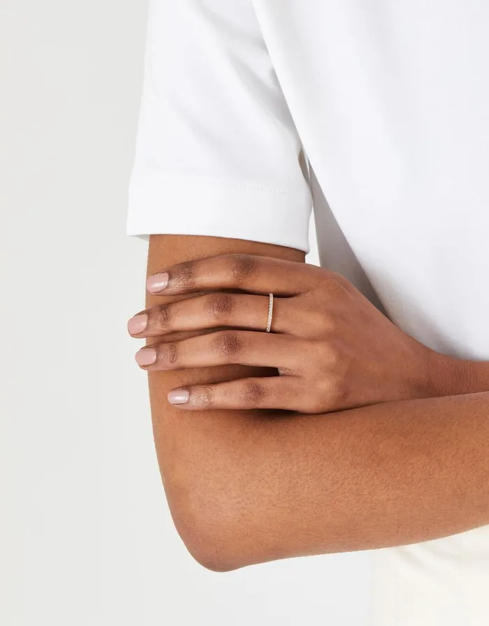 Accessorize GoldPlated Sterling Silver Eternity Band Ring Gold Gold Women Rings