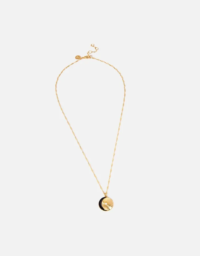 Accessorize GoldPlayed Heirloom Moon Disc Pendant Necklace Women Necklaces
