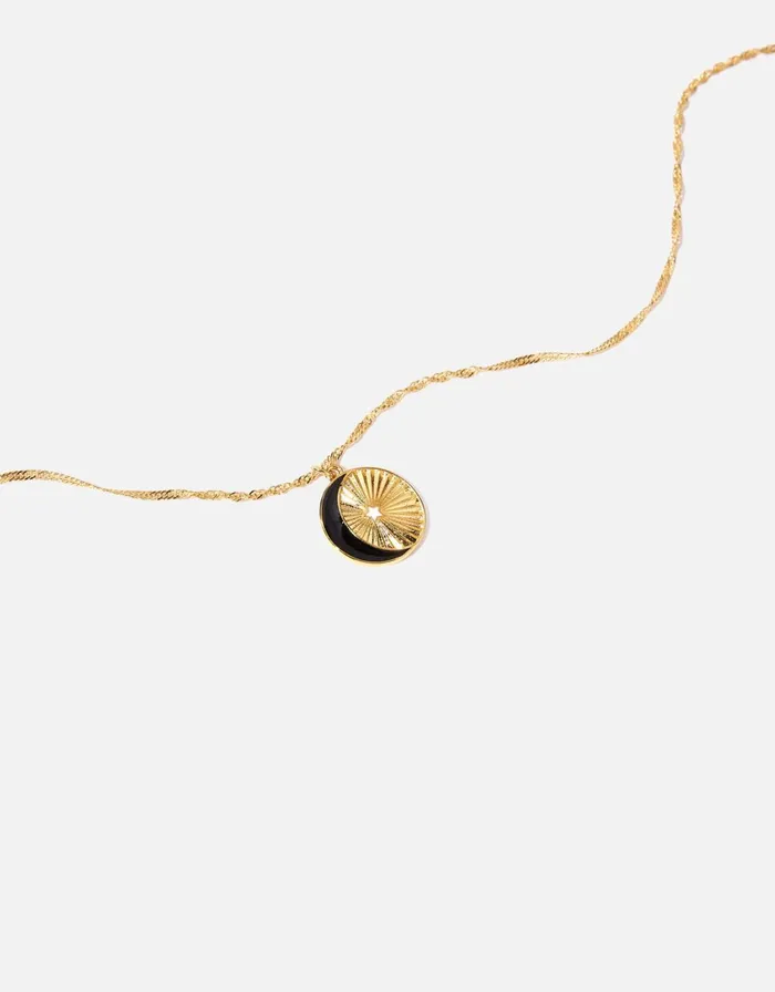Accessorize GoldPlayed Heirloom Moon Disc Pendant Necklace Women Necklaces