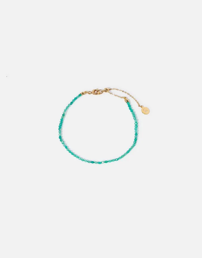 Accessorize Healing Stone Aventurine Beaded Slider Bracelet Women Bracelets
