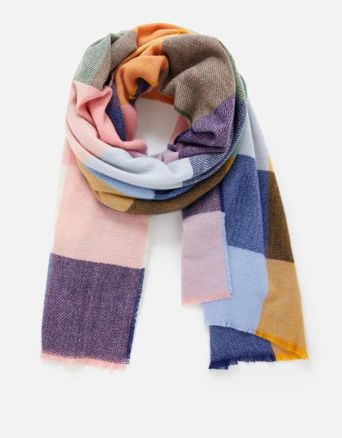 Accessorize Kady Colourblock Check Blanket Scarf Women Scarves