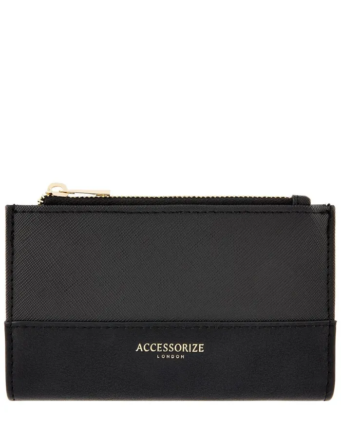 Accessorize Katy Slimline Wallet Black Women Vegan Bags Backpacks and Purses