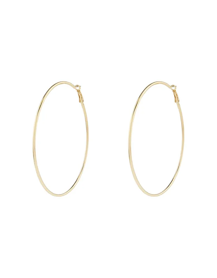 Accessorize Large Simple Hoop Earrings Gold Gold Women Earrings