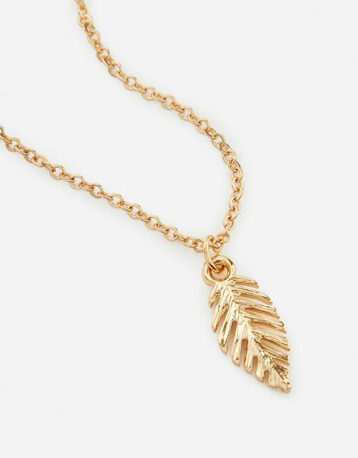 Accessorize Leaf Pendant Necklace Women Necklaces