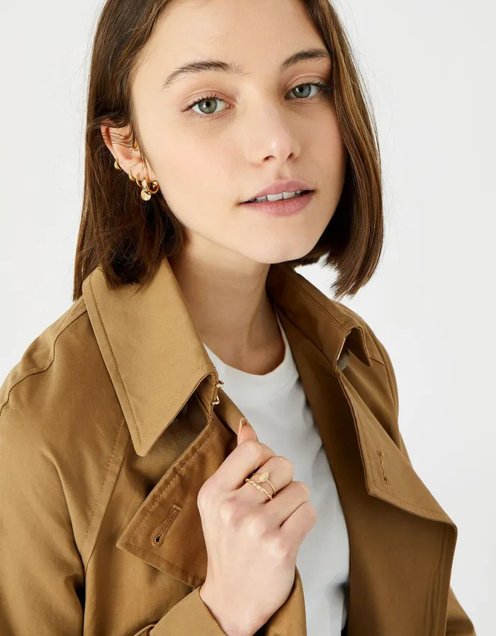 Accessorize Leaf Twist Band Ring Twinset Gold Gold Women Rings