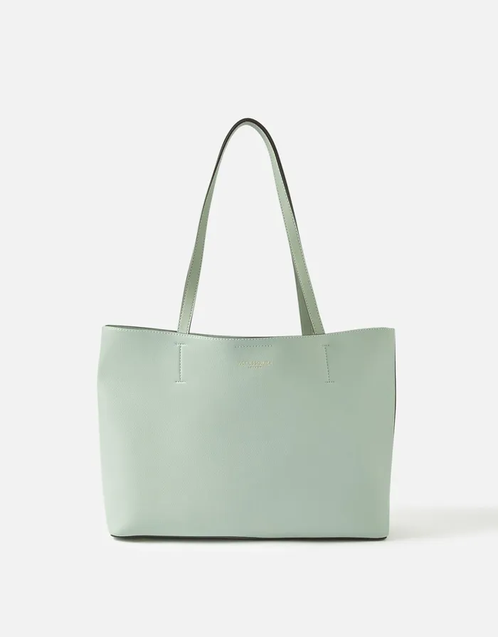 Accessorize Leo Tote Bag Green Light Green Women Vegan Bags Backpacks and Purses