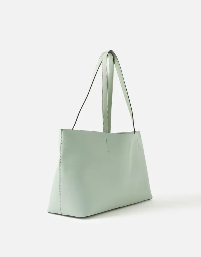 Accessorize Leo Tote Bag Green Light Green Women Vegan Bags Backpacks and Purses