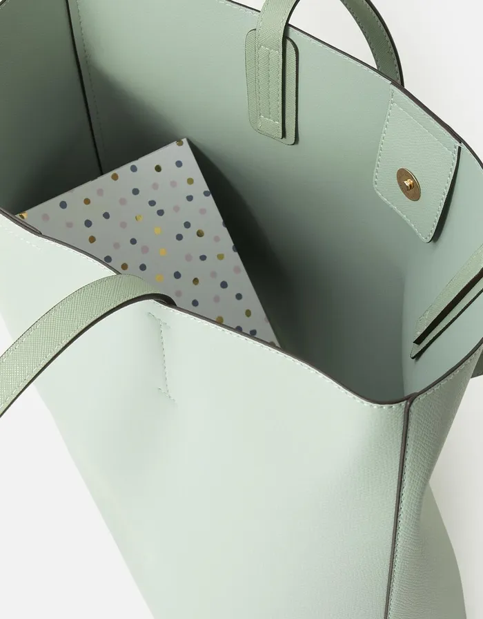 Accessorize Leo Tote Bag Green Light Green Women Vegan Bags Backpacks and Purses