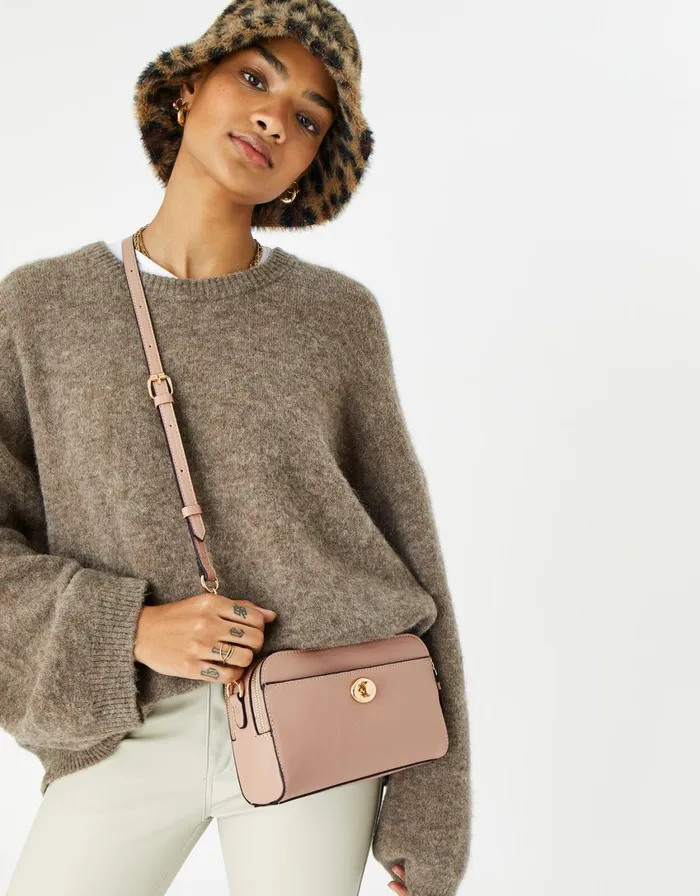 Accessorize Leona Lock CrossBody Bag Nude Nude Women CrossBody Bags