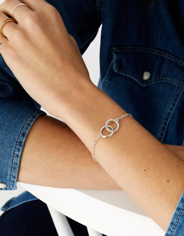 Accessorize Linked Circles Bracelet Women Bracelets