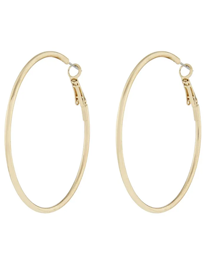 Accessorize Medium Simple Hoop Earrings Gold Women Earrings