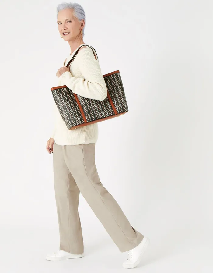 Accessorize Mika Monogram Tote Women Vegan Bags Backpacks and Purses