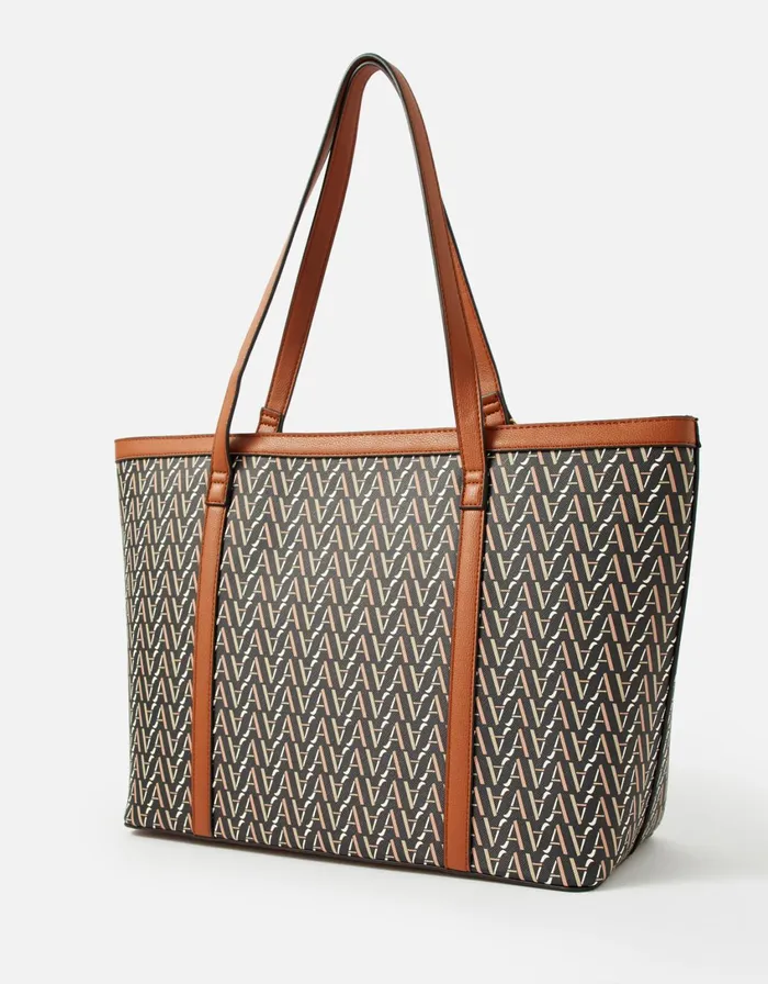 Accessorize Mika Monogram Tote Women Vegan Bags Backpacks and Purses
