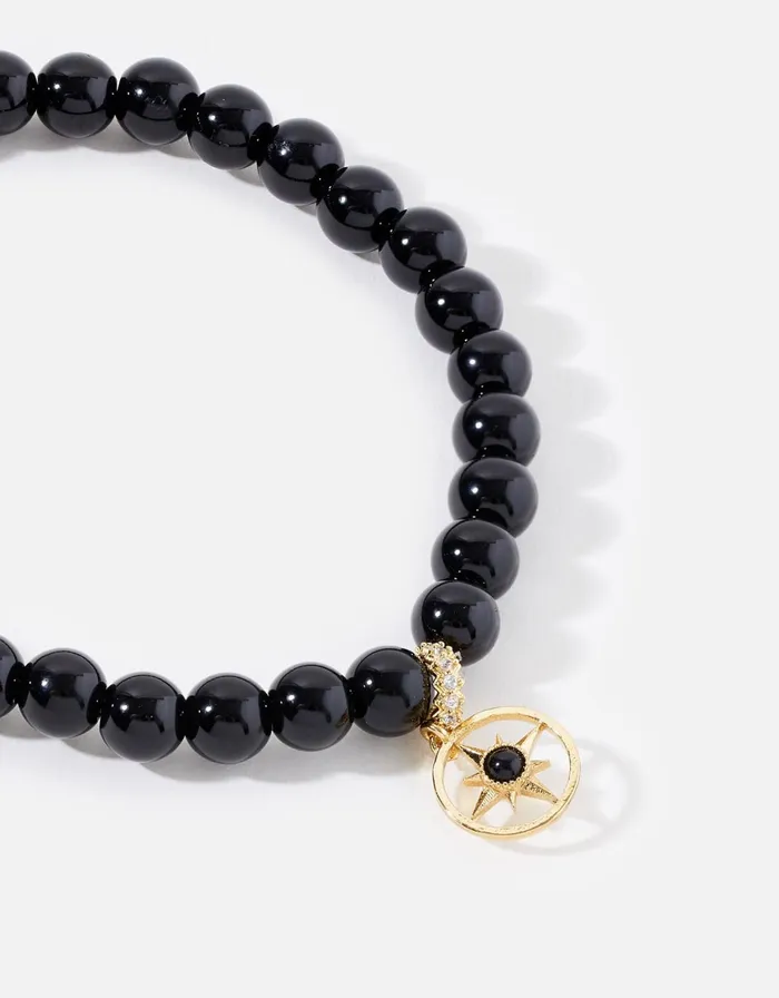 Accessorize Onyx Stone Pendant Bracelet Women Bracelets