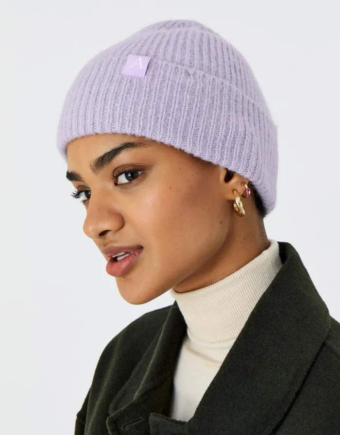Accessorize Oslo Beanie Hat Purple Lilac Women Hats