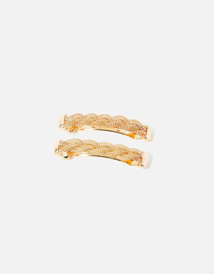 Accessorize Plaited Barrette Twinset Women Hair Accessories