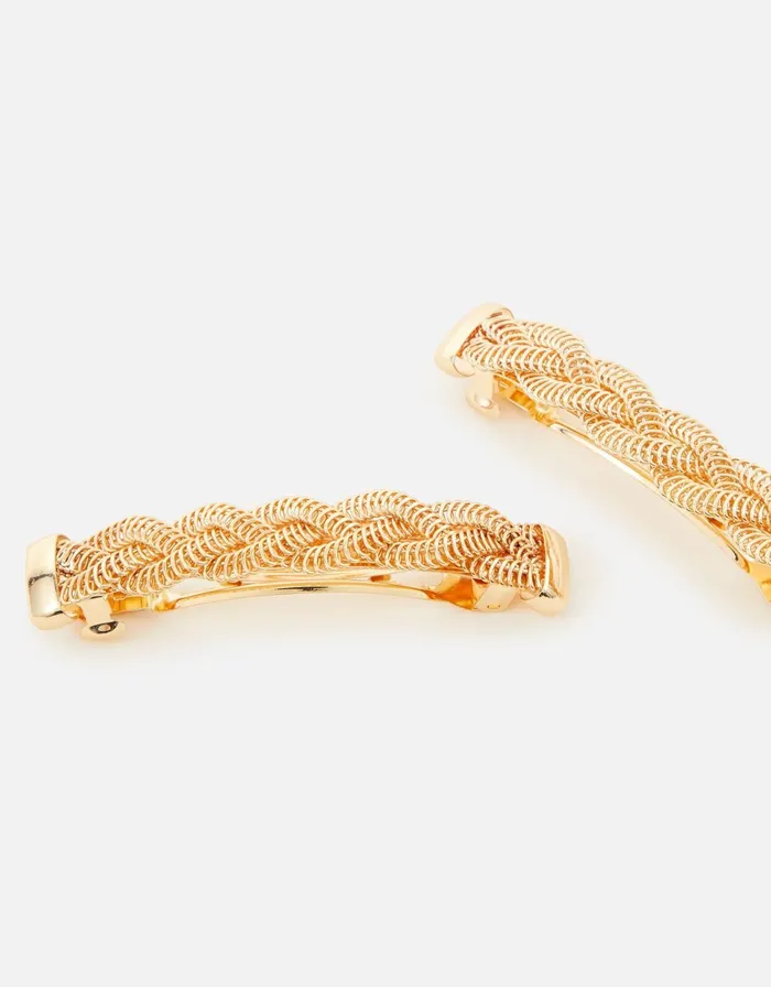 Accessorize Plaited Barrette Twinset Women Hair Accessories