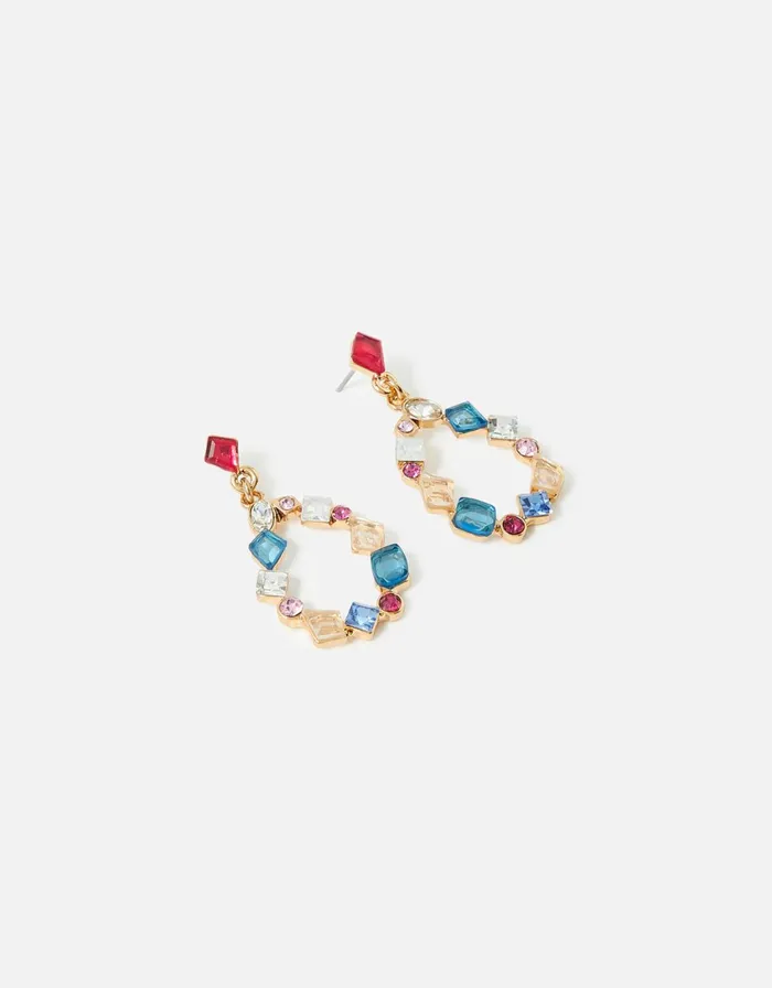 Accessorize Romantic Ramble Eclectic Stone Drop Earrings Women Earrings