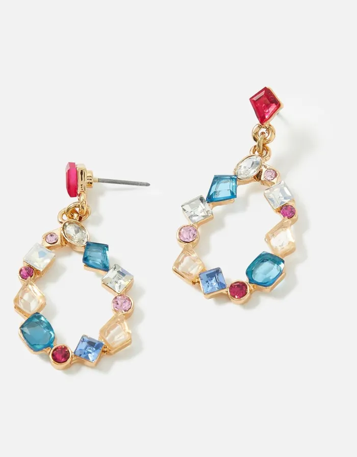 Accessorize Romantic Ramble Eclectic Stone Drop Earrings Women Earrings