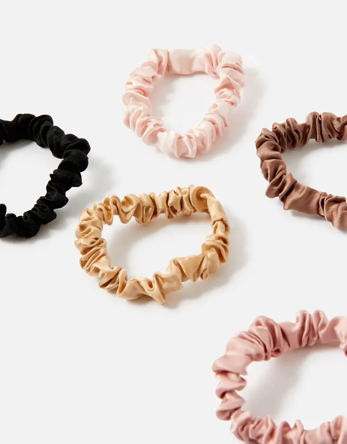 Accessorize Scrunchie Multipack In Pure Silk Women Hair Accessories