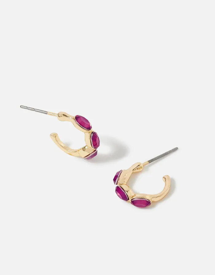 Accessorize Seascape Bubble Stone Huggie Hoops Women Earrings