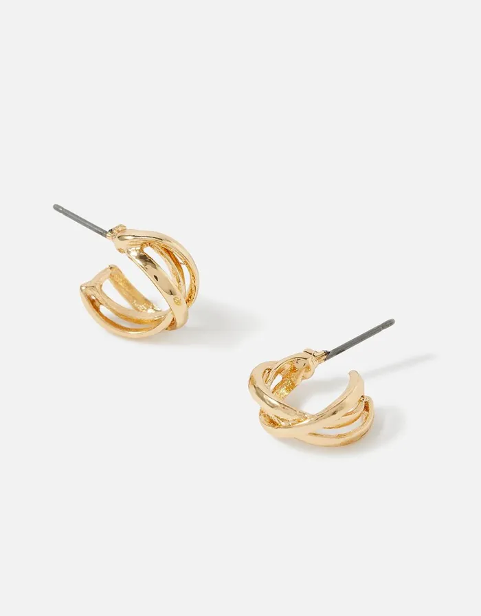 Accessorize Seascape Crossover Small Hoops Women Earrings