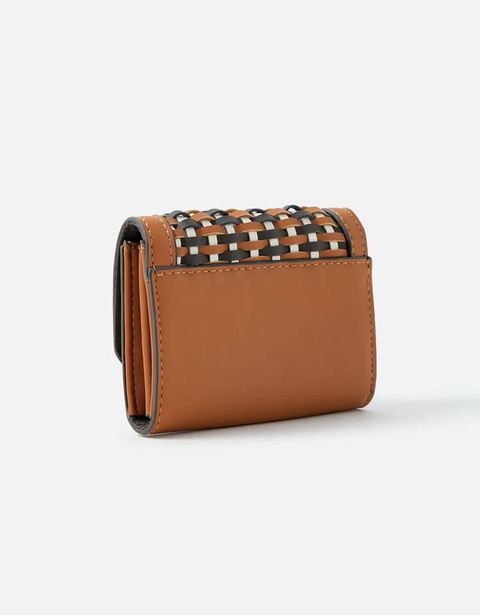 Accessorize Small Weave Purse Tan Tan Women Purses and Wallets