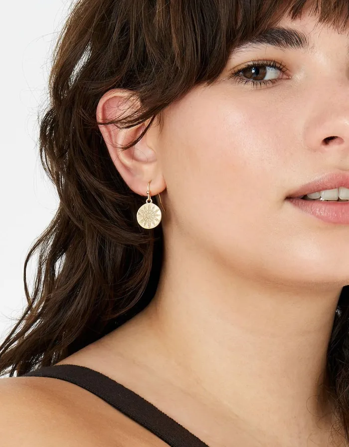Accessorize Star Imprint Coin Drop Earrings Women Earrings