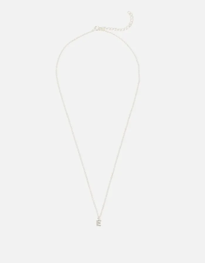 Accessorize Sterling Silver Initial Pendant Necklace Silver St Silver Women Necklaces