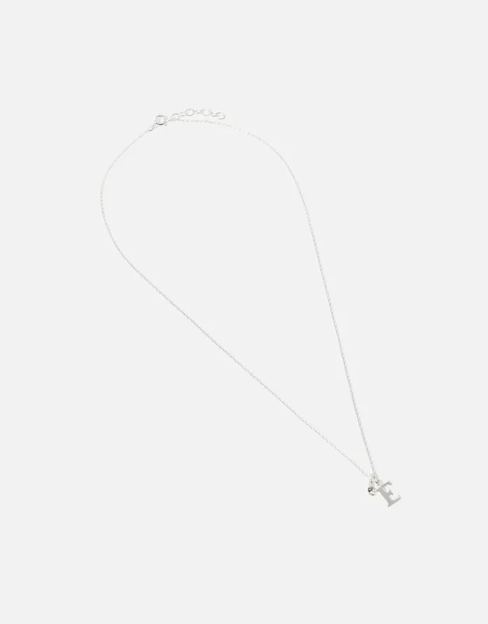 Accessorize Sterling Silver Sparkle Initial Pendant Neckace White St Crystal Women Necklaces