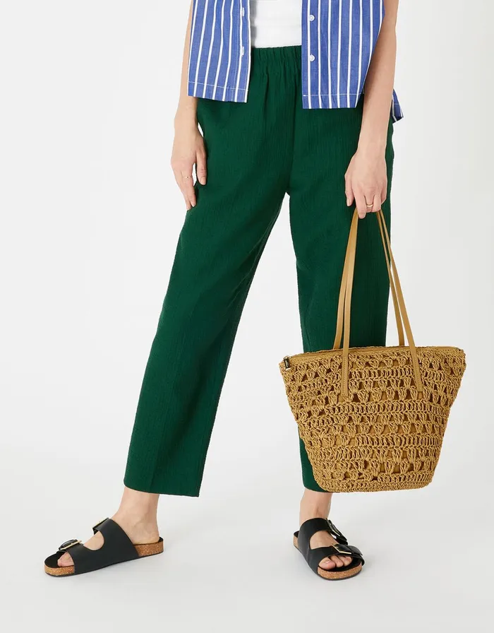 Accessorize Straw Shoulder Bag Women Beach Bags