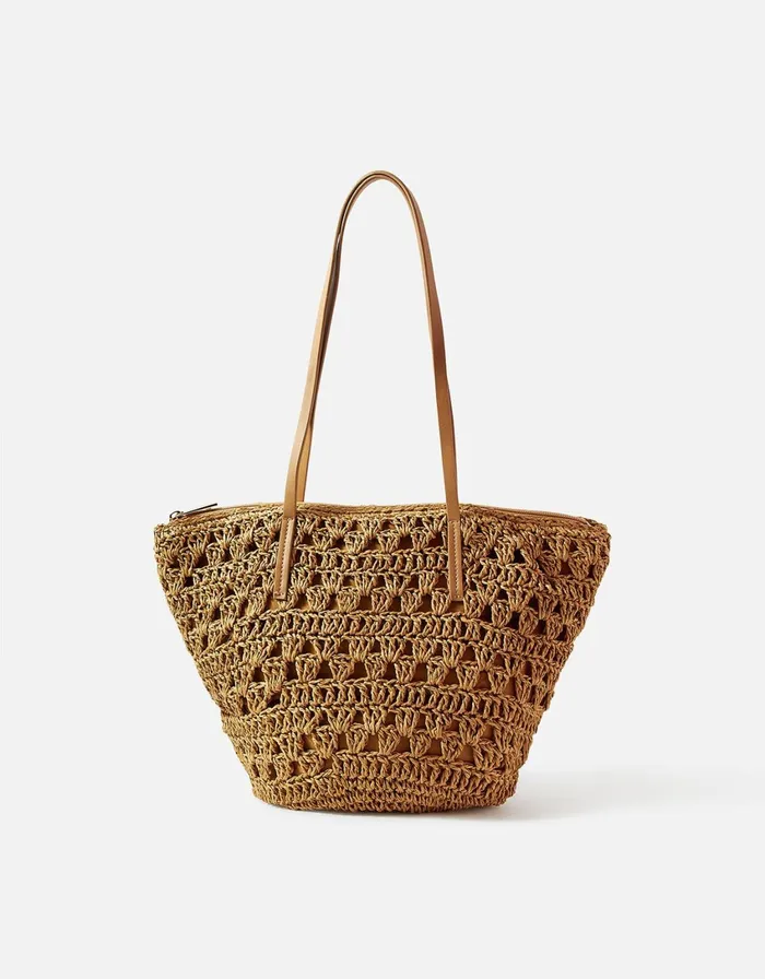 Accessorize Straw Shoulder Bag Women Beach Bags
