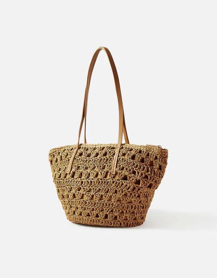 Accessorize Straw Shoulder Bag Women Beach Bags