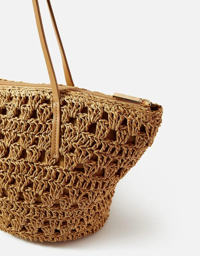 Accessorize Straw Shoulder Bag Women Beach Bags