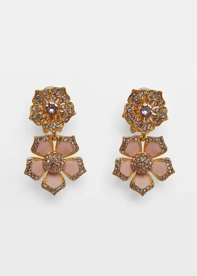 Adam Lippes Earrings Pave Flower Drop Earring Gold 8211 Women
