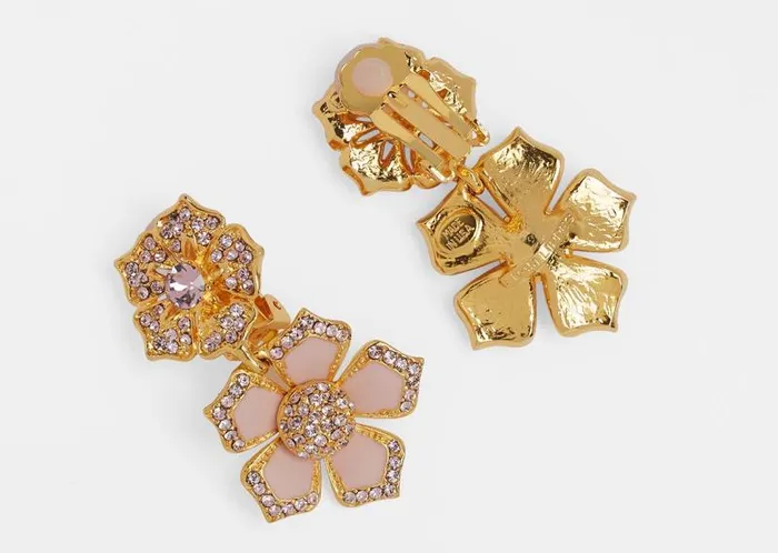Adam Lippes Earrings Pave Flower Drop Earring Gold 8211 Women