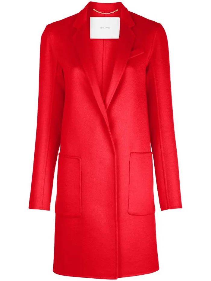 Adam Lippes Jackets and Coats Car Coat In Zibelline Cashmere Red Red 8211 Women