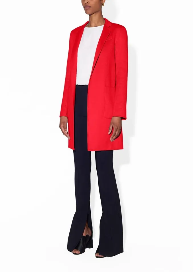 Adam Lippes Jackets and Coats Car Coat In Zibelline Cashmere Red Red 8211 Women