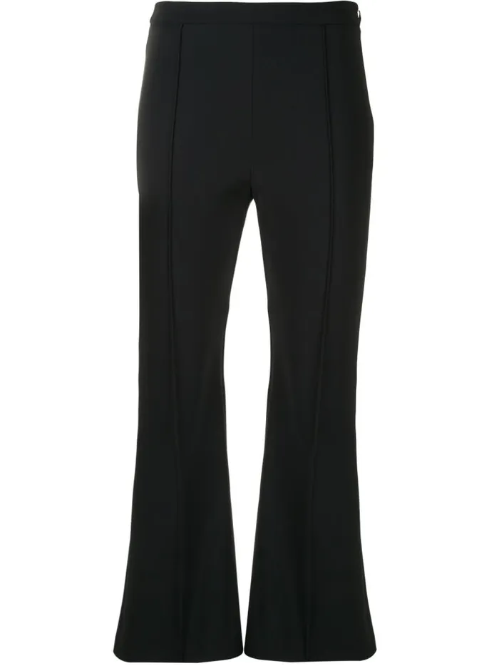 Adam Lippes Pants Bonded Neoprene Cropped Flare Pant Black 8211 Women