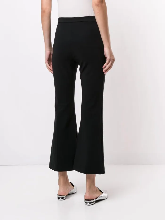 Adam Lippes Pants Bonded Neoprene Cropped Flare Pant Black 8211 Women