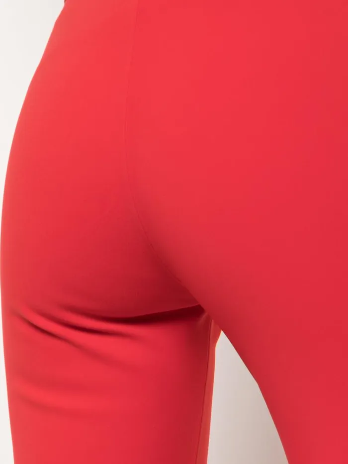 Adam Lippes Pants Bonded Neoprene Cropped Flare Pant Red 8211 Women