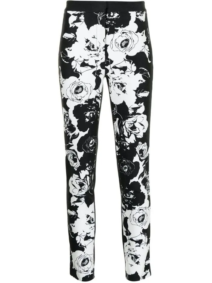 Adam Lippes Pants Cigarette Pants In Printed Denim Black Floral 8211 Women