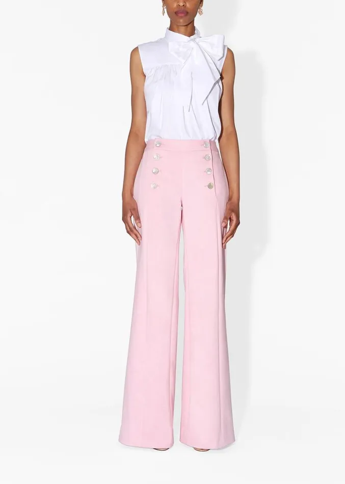 Adam Lippes Pants Sailor Pant In Washed Denim Pink 8211 Women