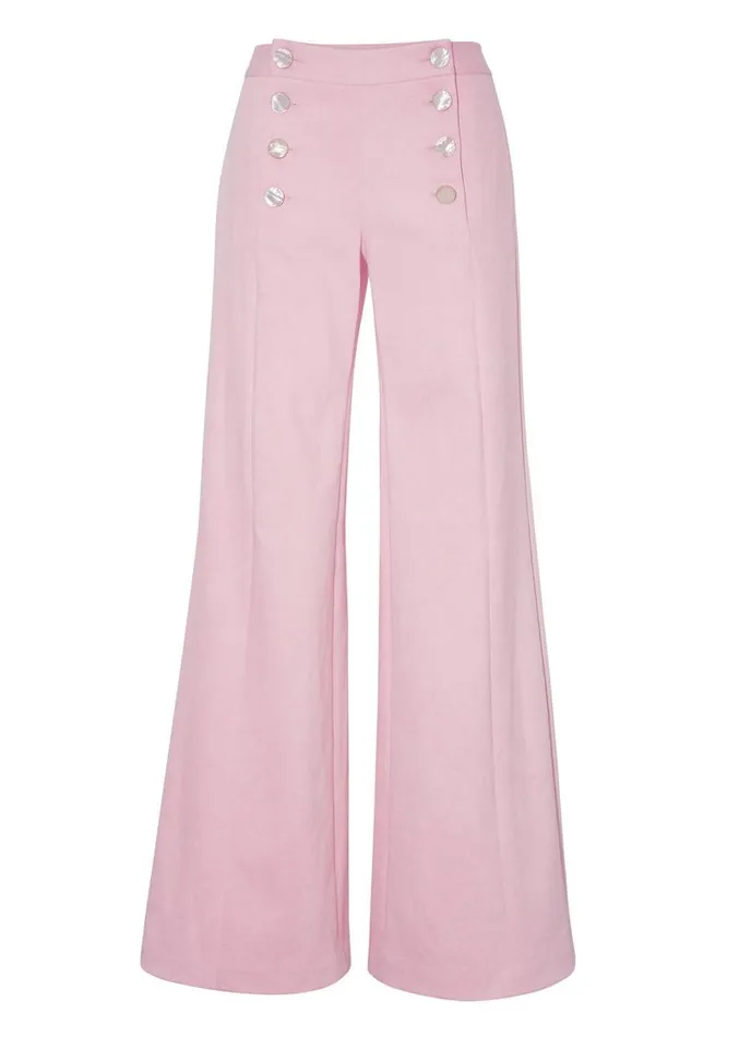Adam Lippes Pants Sailor Pant In Washed Denim Pink 8211 Women