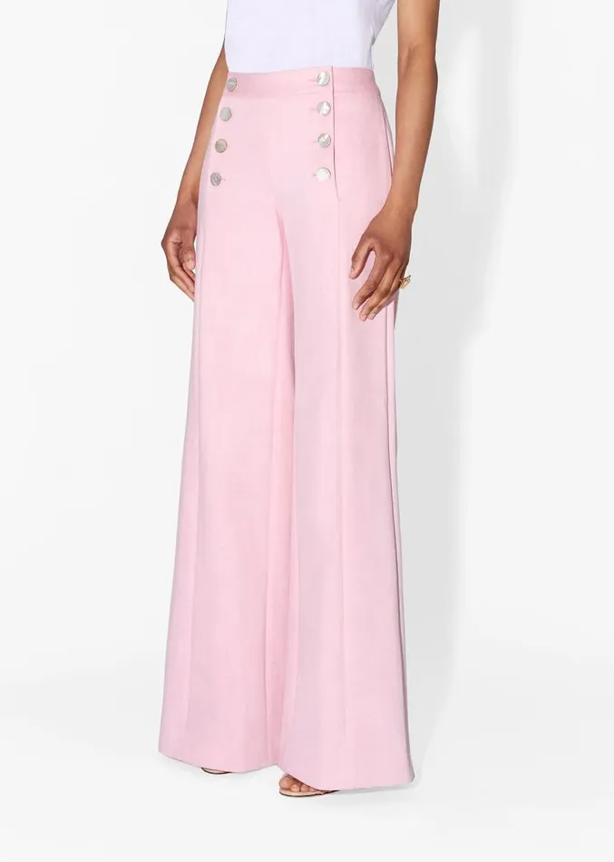 Adam Lippes Pants Sailor Pant In Washed Denim Pink 8211 Women