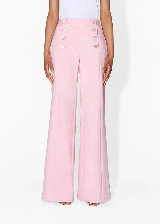 Adam Lippes Pants Sailor Pant In Washed Denim Pink 8211 Women