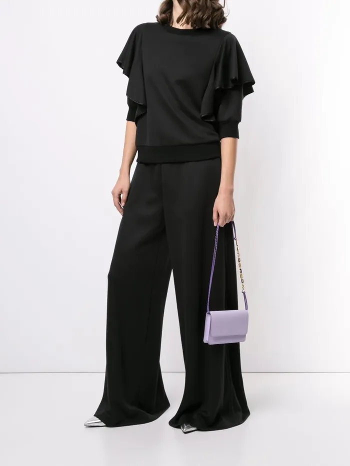 Adam Lippes Pants WideLeg Lounge Pant In Luxe Jersey Black 8211 Women